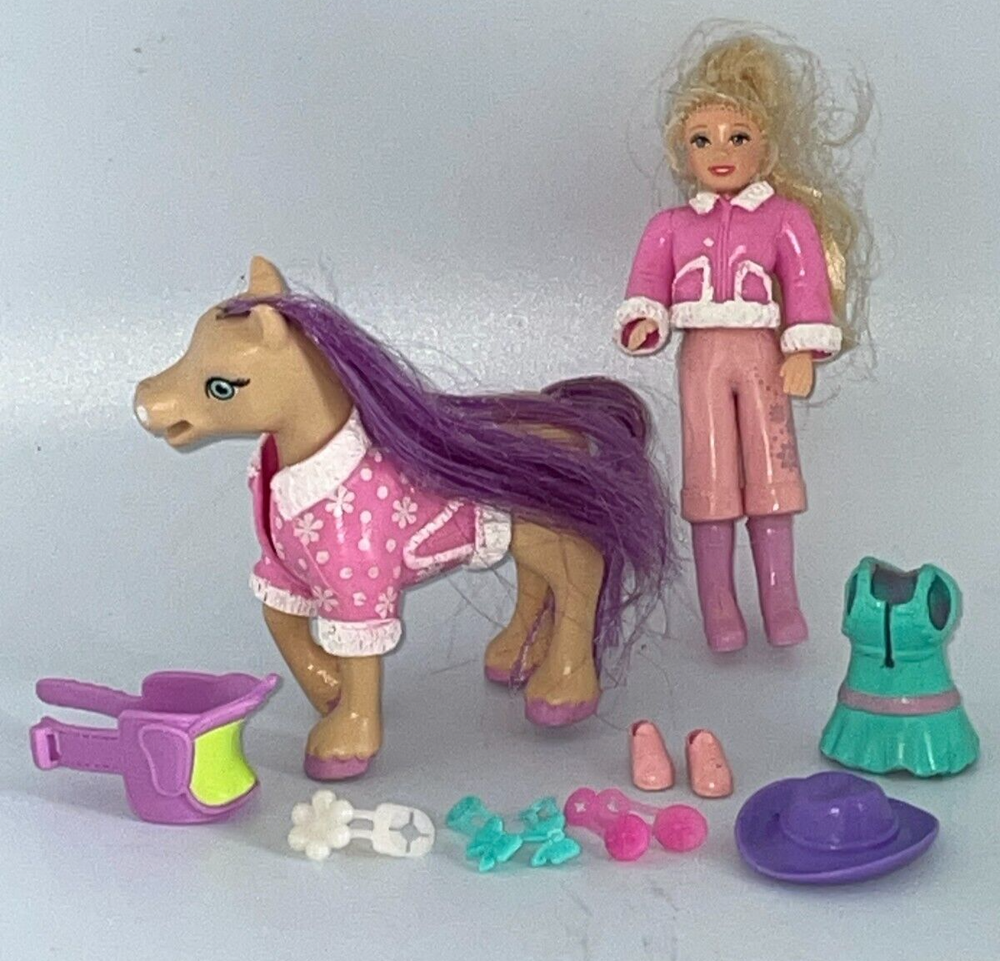 2006 Mattel Polly Pocket Playset Totally Trendy Pets Groovy Glam Pony