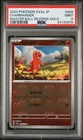 PSA 9 Pokemon Japanese Charmander Master Ball Reverse Holo 007/165 sv2a