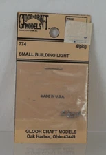 NOS Gloor Craft Models (4) SMALL BUILDING LIGHT N Scale Accessories - 774