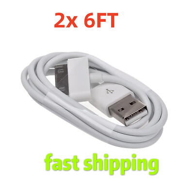 2x For Apple iPod Classic 80GB 120GB 160GB Charger USB Data Cable 2M