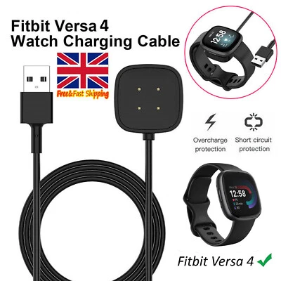 SMART-LIFE2010 USB Wireless Charging Lead Cable Dock For Fitbit Versa 4 Watch Charger UK