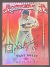 Wade BOGGS🔥2001 Donruss Elite Passing the Torch On Card AUTO #PT-13 62/100📈