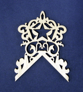Dollhouse Miniature 1:12 Scale Roof Pitch Finial Trim