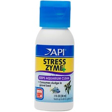 API Stress Zyme 1oz Consumes Sludge for Cleaner Marine and Freshwater Aquariums