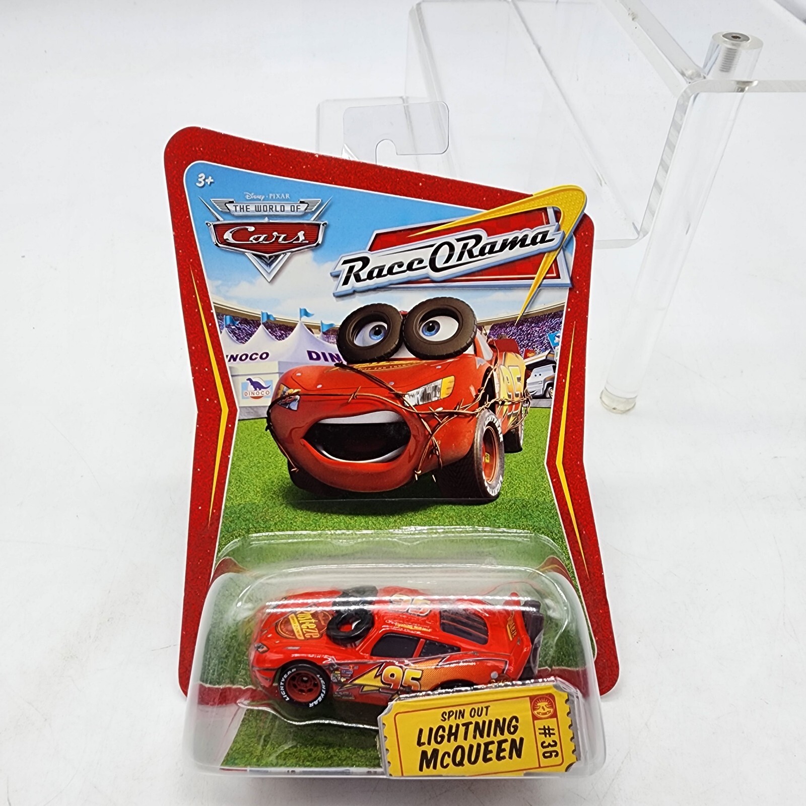 Disney Pixar Movie World of Cars Spin Out Lightning McQueen Die Cast Mattel Toy