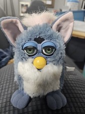 Vintage 1999 Tiger Furby Elephant Green Eyes Voice QUIET Needs Cleaning Works