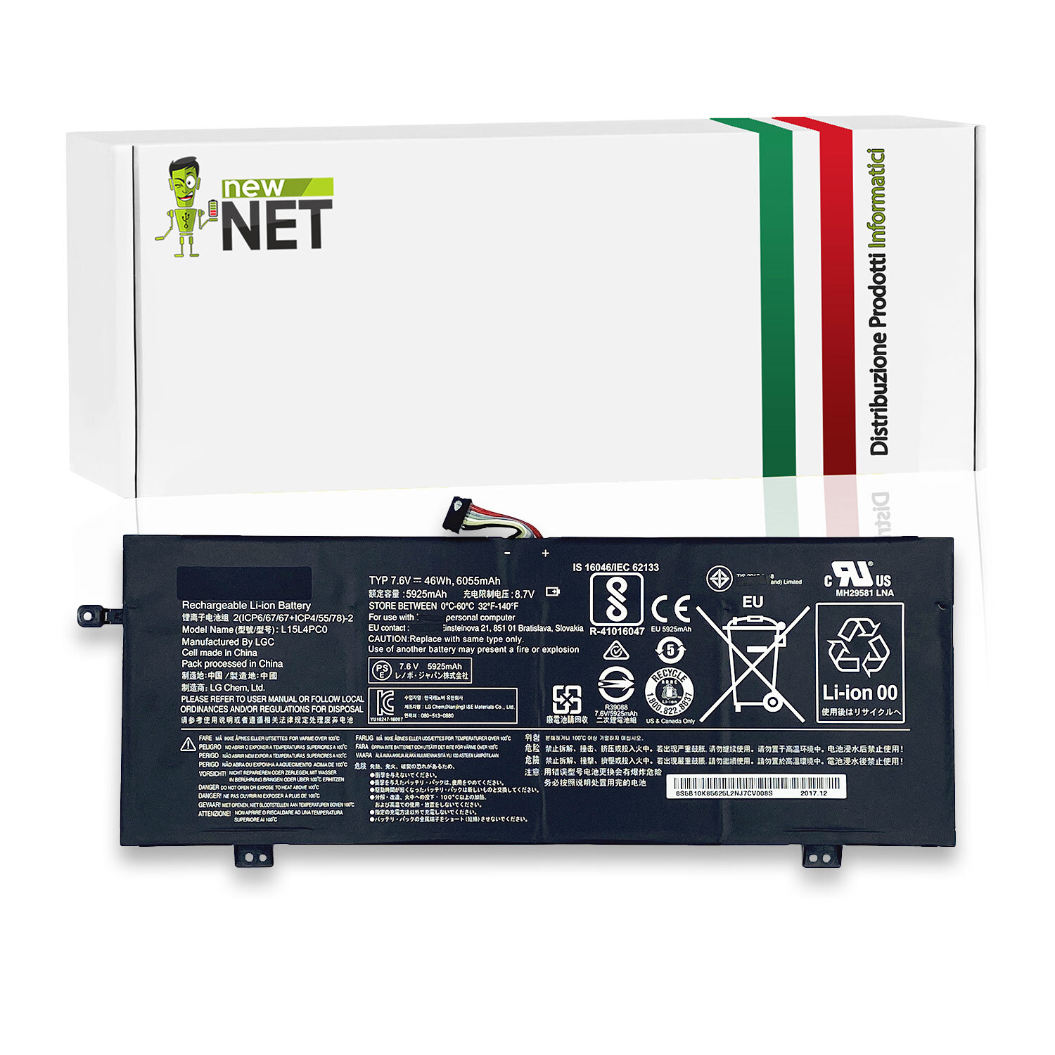 Batteria per Lenovo Ideapad 710S-13IKB 80W3005HGE | 6055mAh 46Wh
