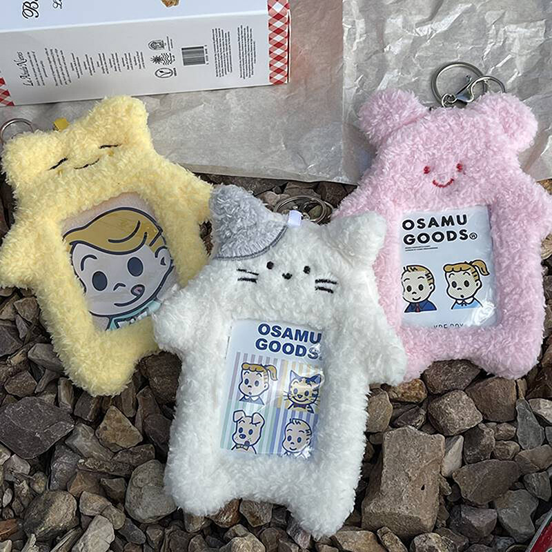 Cartoon Plush Photocard Holder Korean Style Bus Card Holder Protective Case