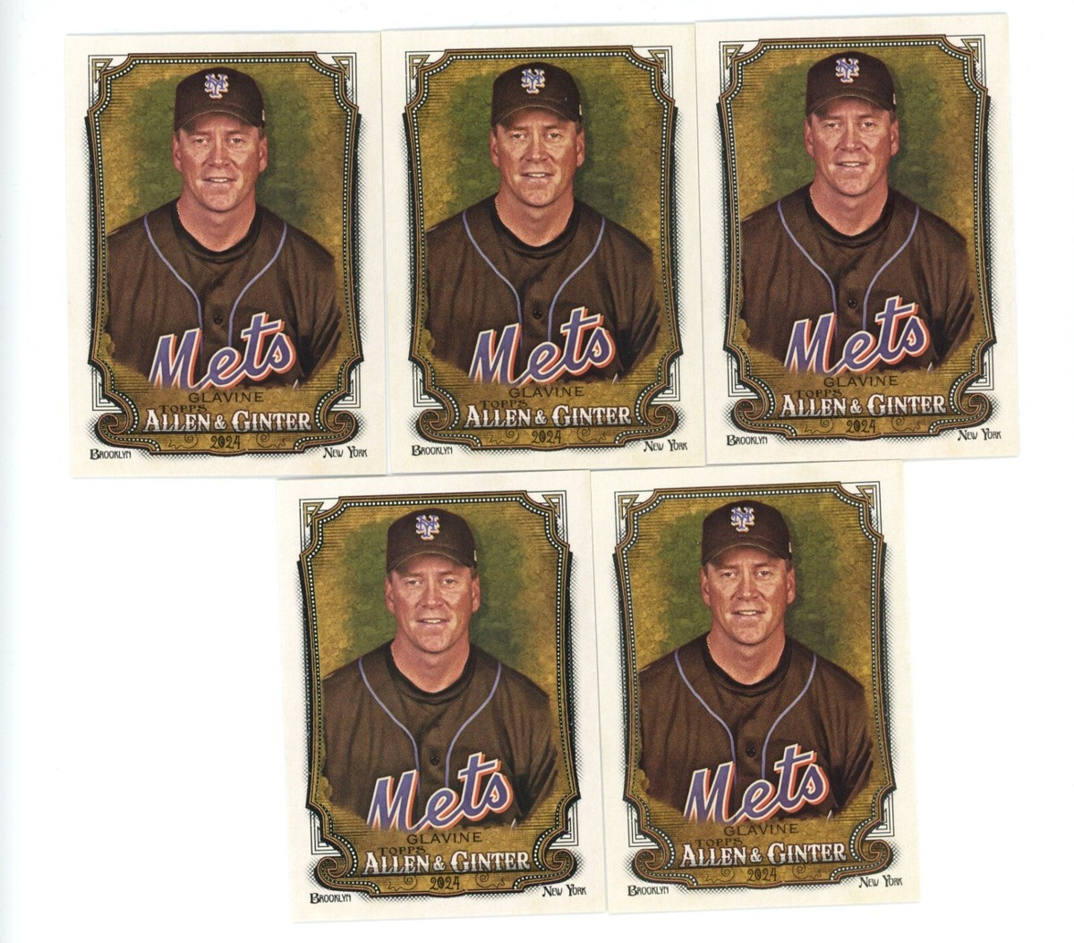 2024 Topps ALLEN & GINTER TOM GLAVINE 5 CARD LOT NEW YORK