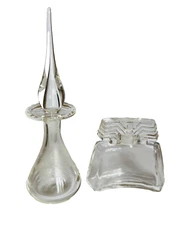 VTG 40s Ciro New Horizens Thunderbird Barker Daysh Leaves Glass Perfume Bottles