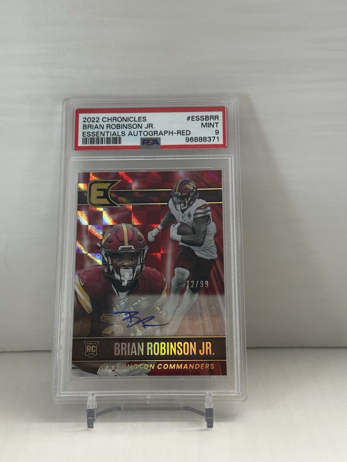 2022 Panini Chronicles BRIAN ROBINSON JR Essentials Rookie Auto 12/99 PSA 9