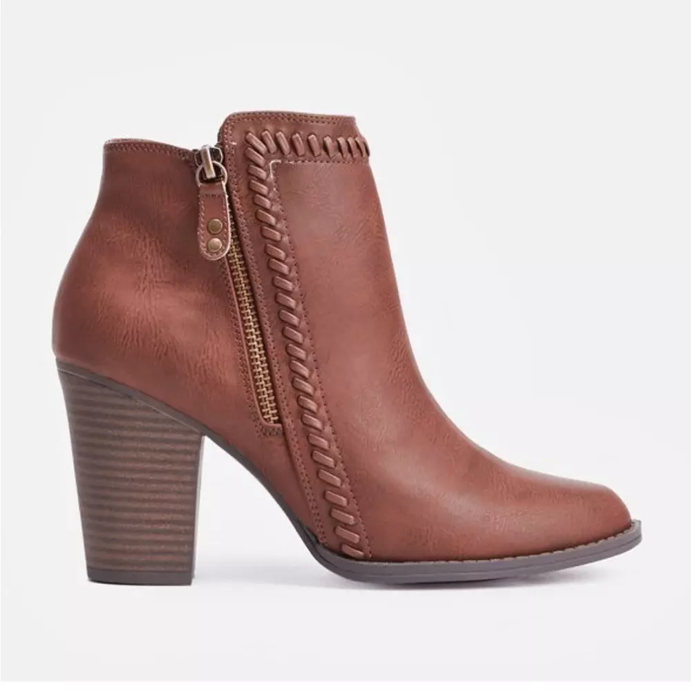 Justfab top red booties