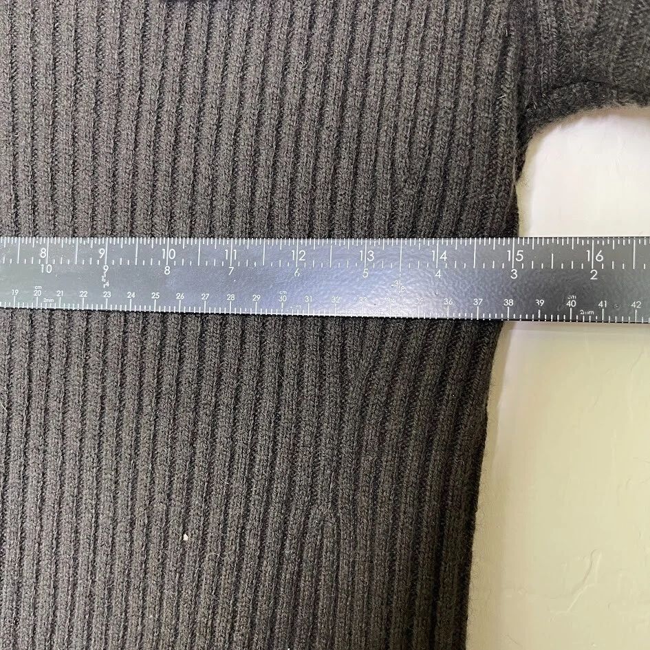 VETEMENTS NUOVO VINCE donna taglia M lana yak maglione vestito maglia a costine tubino elasticizzato accogliente