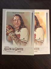 2020 Topps Allen & Ginter Mike Clevinger Hot Box Silver Foil Sp & Base - Indians