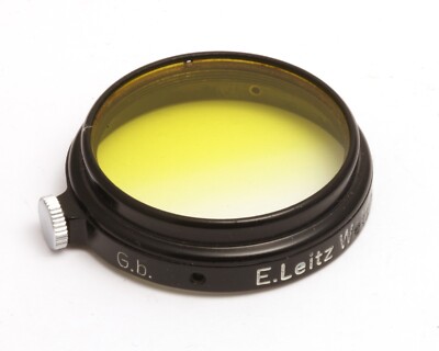 Leica E.Leitz Wetzlar ''Firad'' G.b. Verlauf-Filter Gelb Aufsteckfassung A36