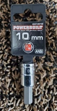 Powerbuilt 10mm Hex Bit 3/8" Chrome Socket #641401M