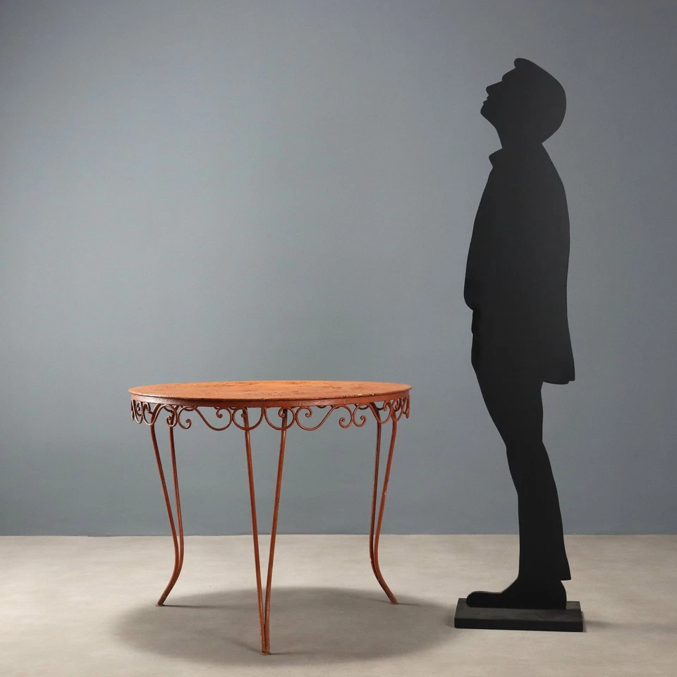 Table de Jardin Ancienne Fer Peint Italie Début du XXe Siècle Originale - Photo 2/4