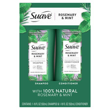 Suave Professionals Shampoo & Conditioner Set Rosemary Mint 18oz 2 Pack 0.61 per gallon