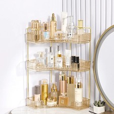 3-Tier Bathroom Corner Countertop Organizer Makeup Organizer Space Saving