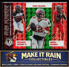 Mike Evans Ronald Jones II Tom Brady 2020 Mosaic Flea Flicker Prizm Green #FF13
