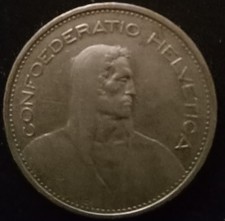 1933 B Switzerland 5 Francs