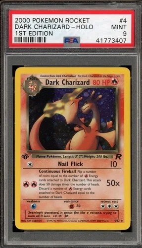 Pokemon Dark Charizard Team Rocket 1st Edition Holo Rare #4 PSA 9 Mint