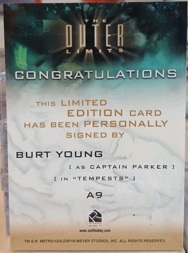 The Outer Limits Sex, Cyborgs & Sci-Fi Burt Young Autograph A9 2003 Rocky/d.2023 - Image 2 of 2