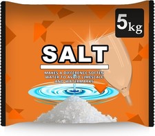 (Pack of 1) Dishwasher Salt 5kg Powerful Softener Salt for Laundry Kitchen 1.70 per kilo