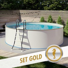 Gartenpool Komplettset 500x120 cm Wärmepumpe Sandfolie Aufstellpool …
