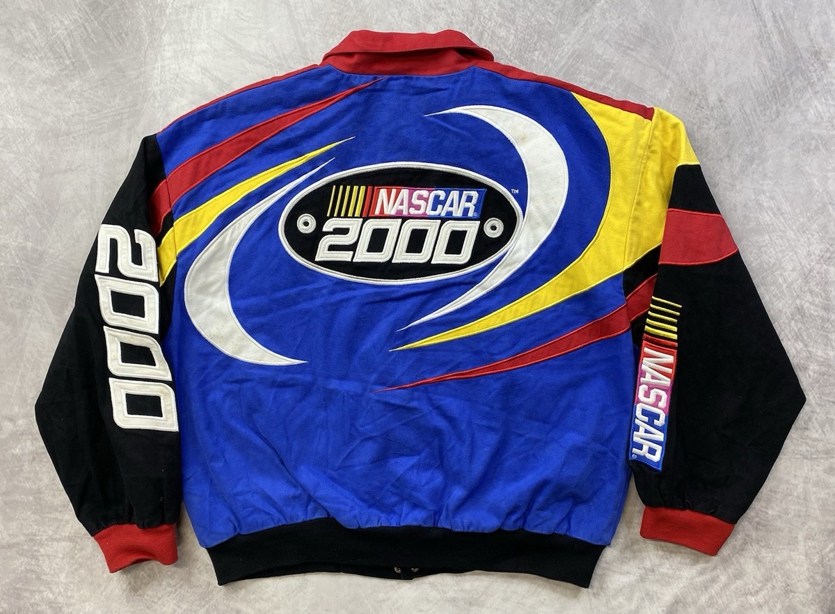Vintage NASCAR 2000 Embroidered Full Zip Jacket SIZE XL Chase