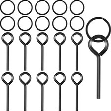20 Pack 5/32 inch Standard Hex Dogging Key, Allen Wrench Sets with Full Black 