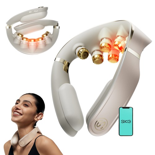 【SKG Official】G7 Pro_Fold Heated Neck Massager with Heat, Cordless Portable