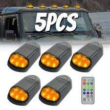 5x Led Wireless Solar Powered Cab Lights Top Roof Light For Off-road Vehicle