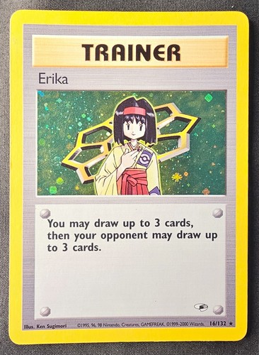 Pokemon TCG Gym Heroes Erika Trainer 16/132 Holo Rare 