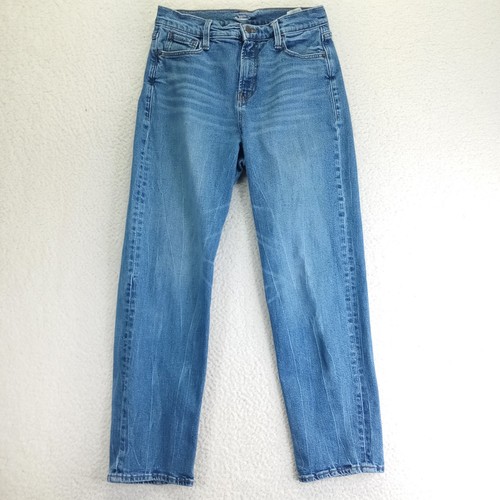 Old Navy Womens High Rise Straight Leg Blue Denim Jeans Size 6 Medium Wash