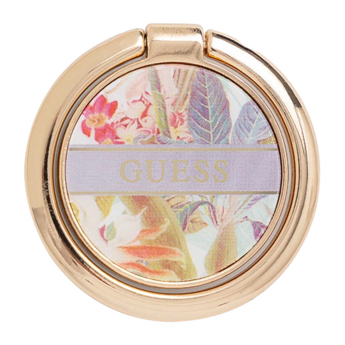 Guess Anneau de Support Universel Motif Fleur Violet en Métal Premium