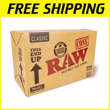 RAW Unrefined Pre Roll Cones - 1 1/4 Size - 1000 Count