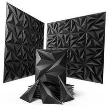 Wall Panels Upgrade 16 16 Pack 15.36 Sq Ft Charcoal Black