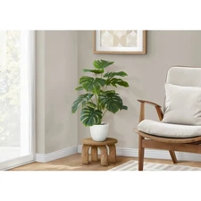Low Maintenance Indoor Faux Real Touch 12 Leaf Decorative White Pot Plant