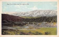 Postcard CA: Eagle Rock Valley, near Los Angeles, California, WB 1920's Unposted