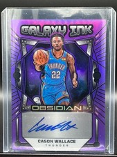 2024-25 Obsidian Cason Wallace Auto Galaxy Ink Electric Etch Purple Flood 43/49