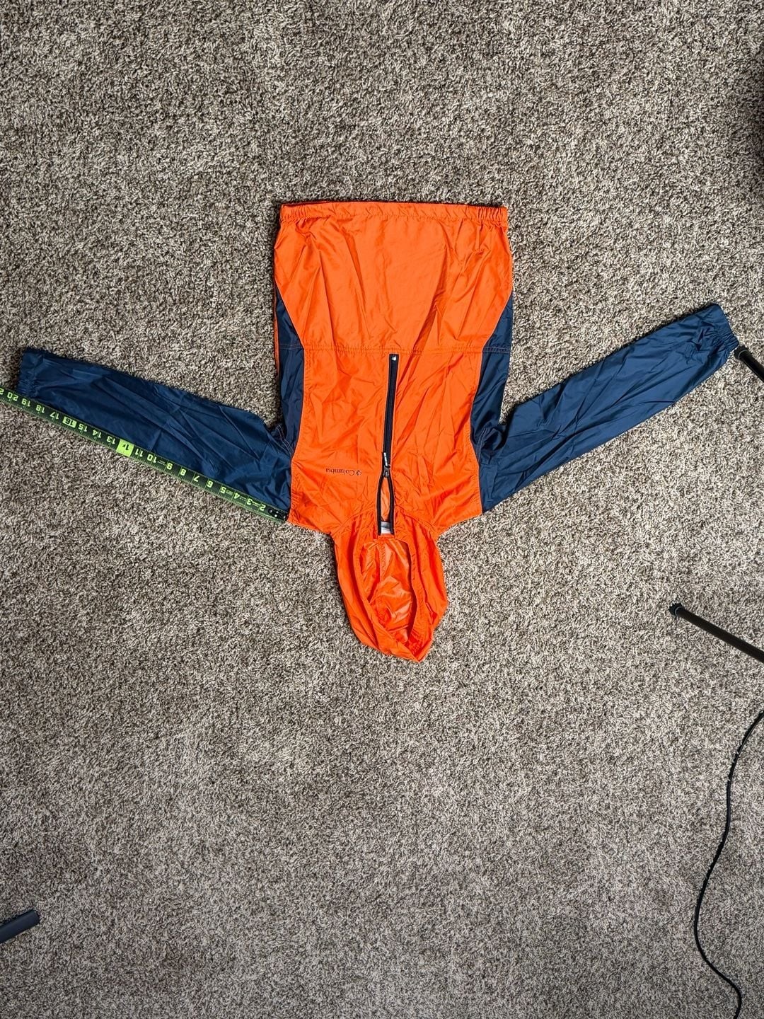 Columbia Youth Boys Medium (10/12) Flash Forward Hooded Windbreaker Jacket Orang image 3