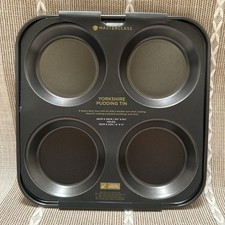 MasterClass Non-Stick 4 Hole Yorkshire Pudding Tin