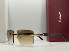 Cartier Black Buffalo Gradient Brown lens Men...