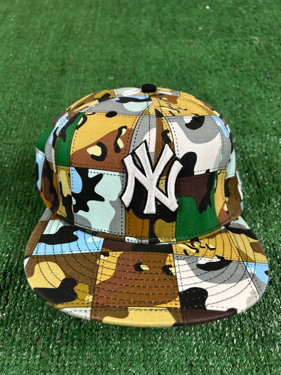 New York Yankees New Era 59FIFTY Fitted Sz 7 1/2 Patchwork Camo