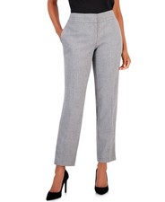 Kasper GREY/BLACK Women's Stretch Crepe Slim Leg Pant, US 6