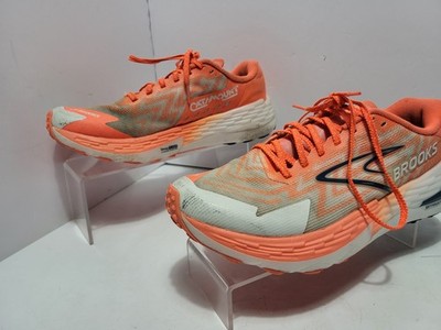 Brooks Catamount 4 Womens Size 8.5B Orange White Athletic Running Shoes Sneakers