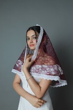 prayer mantilla veil D Shape Only Last Piece Available