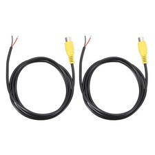 3.3FT RCA to Bare Wire Speaker Cable, Yellow RCA Female Plug, Pack of 2