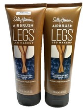 2 sally hansen airbrush leg makeup deep /fonce 4oz ea scuffed bottle